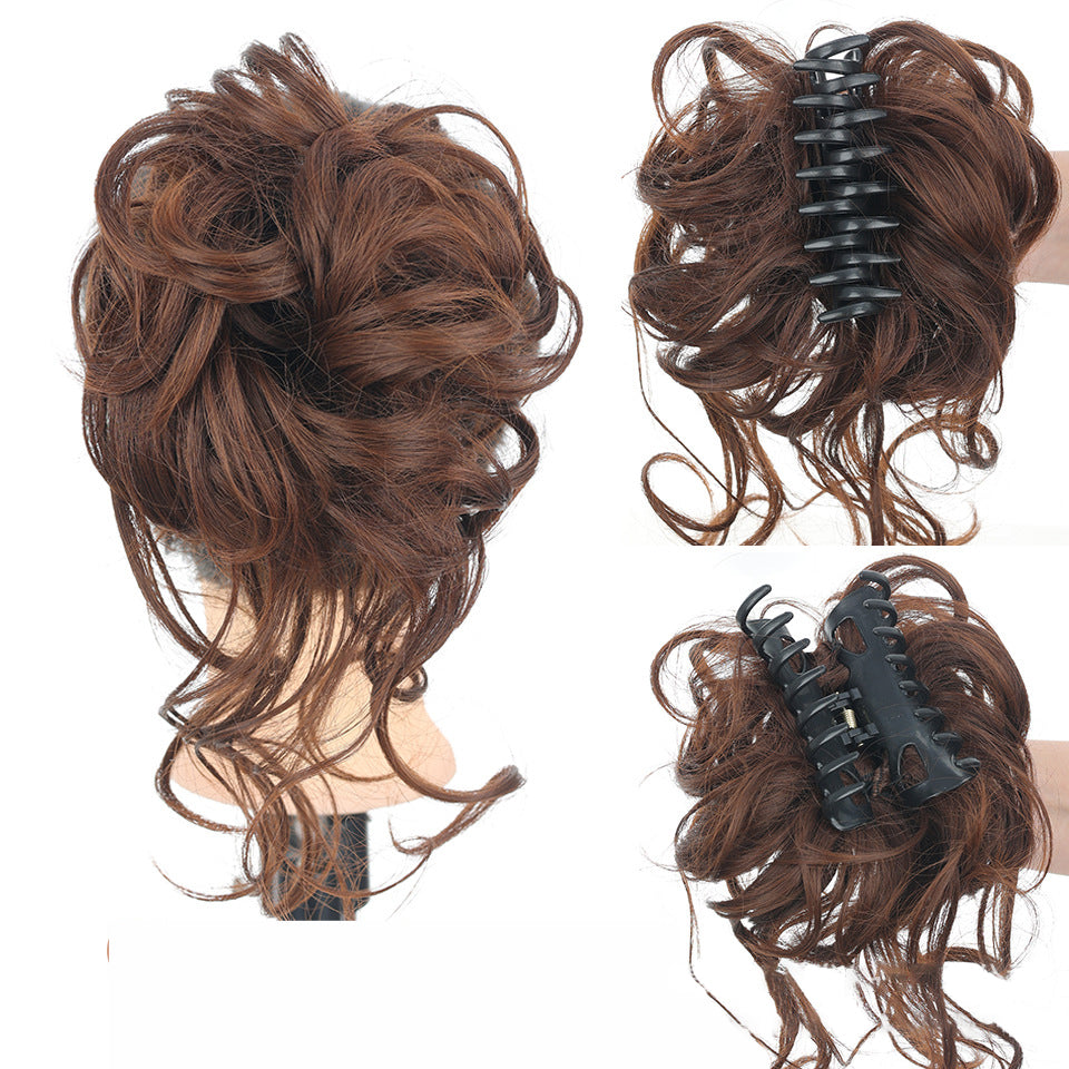 Messy Bun Haarelastiek met Volume Effect voor Natuurlijke Knotlook Chignon Bruine Haar Accessoire Dames