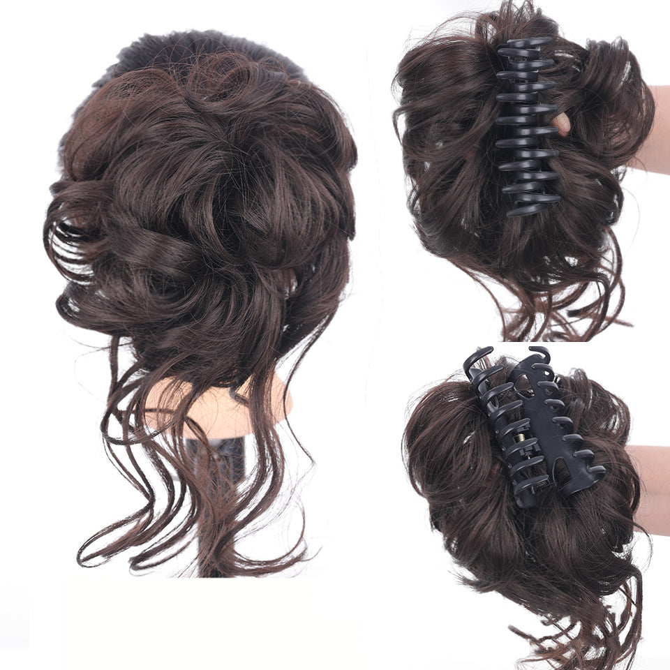 Messy Bun Haarelastiek met Volume Effect voor Natuurlijke Knotlook Chignon Bruine Haar Accessoire Dames