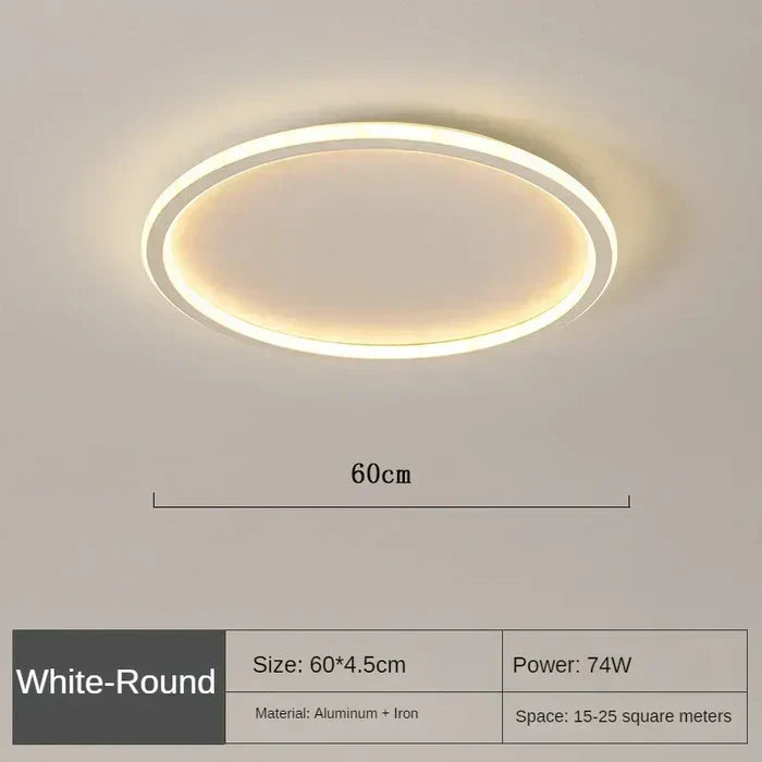 Ronde Plafondlamp Scandinavisch Design Goud Zwart Wit 20-50cm LED Dimbaar Metaal Glas Woonkamer Slaapkamer Eetkamer