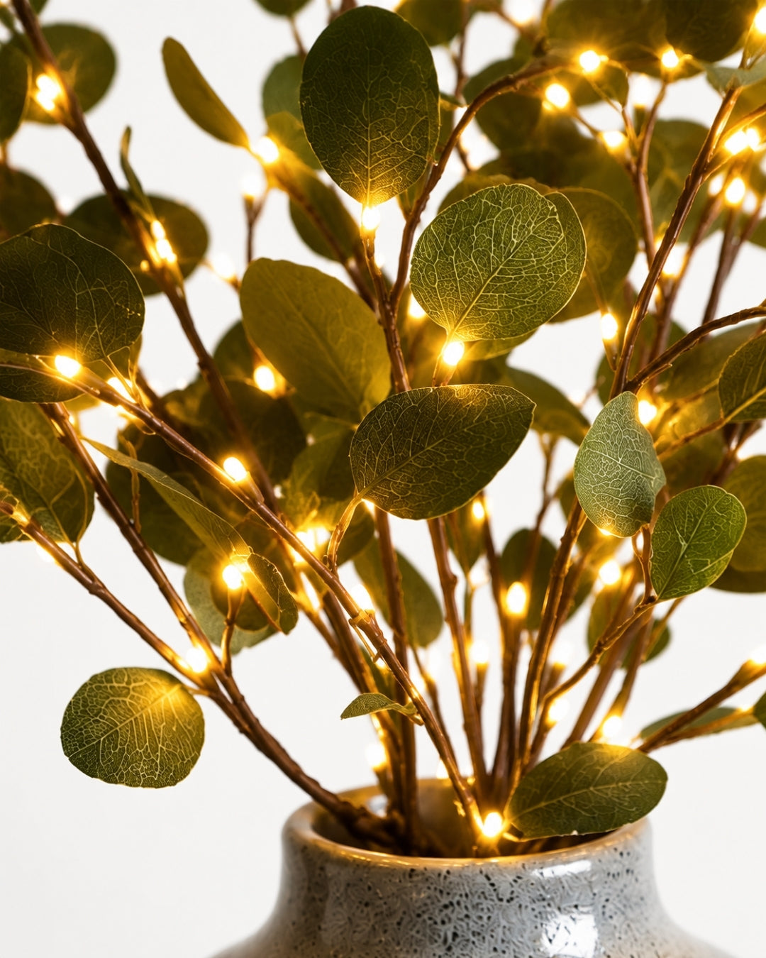 Decoratieve LED Verlichtingstak met Natuurlijke Bloesemvorm 70cm - Flexibele Sfeerverlichting voor Vazen en Schoorsteenmantels