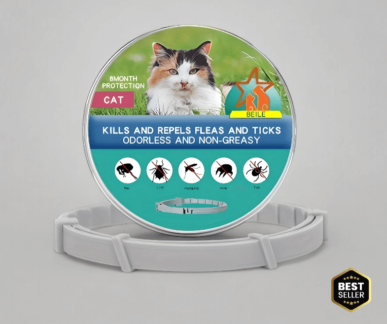 Natuurlijke Halsband Tegen Teken & Vlooien - Langdurige Bescherming Tot 8 Maanden Voor Honden en Katten | Verstelbaar Waterafstotend Ongediertebestrijding Halsbad Met Plantaardige Ingrediënten