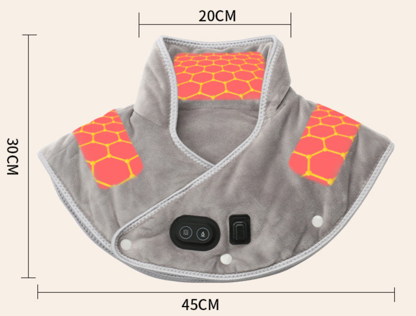 Verwarmende Nek- en Schouderwrap van Zachte Nertsvezel met Koolstofvezel Verwarmingselement - Draagbaar Warmtekussen voor Thuisgebruik