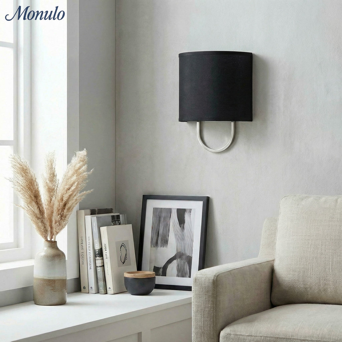 Wandlamp Stoffen Kap - Moderne Slaapkamer Wandverlichting voor Sfeervolle Ambiance