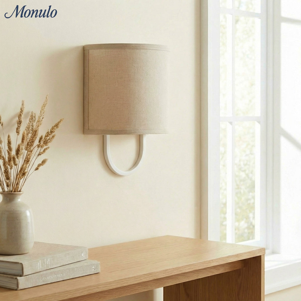 Wandlamp Stoffen Kap - Moderne Slaapkamer Wandverlichting voor Sfeervolle Ambiance