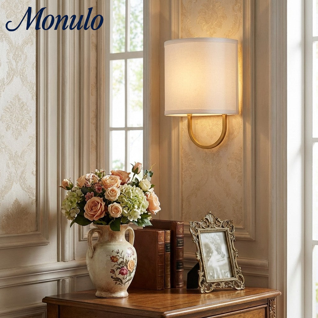 Wandlamp Stoffen Kap - Moderne Slaapkamer Wandverlichting voor Sfeervolle Ambiance