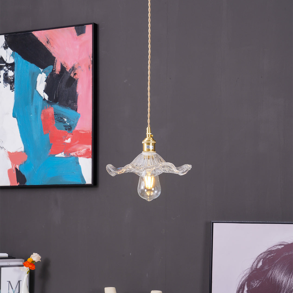 Hanglamp Glas Bloem LED Design Pendellamp Wit Woonkamer Slaapkamer Eetkamer Sfeerverlichting