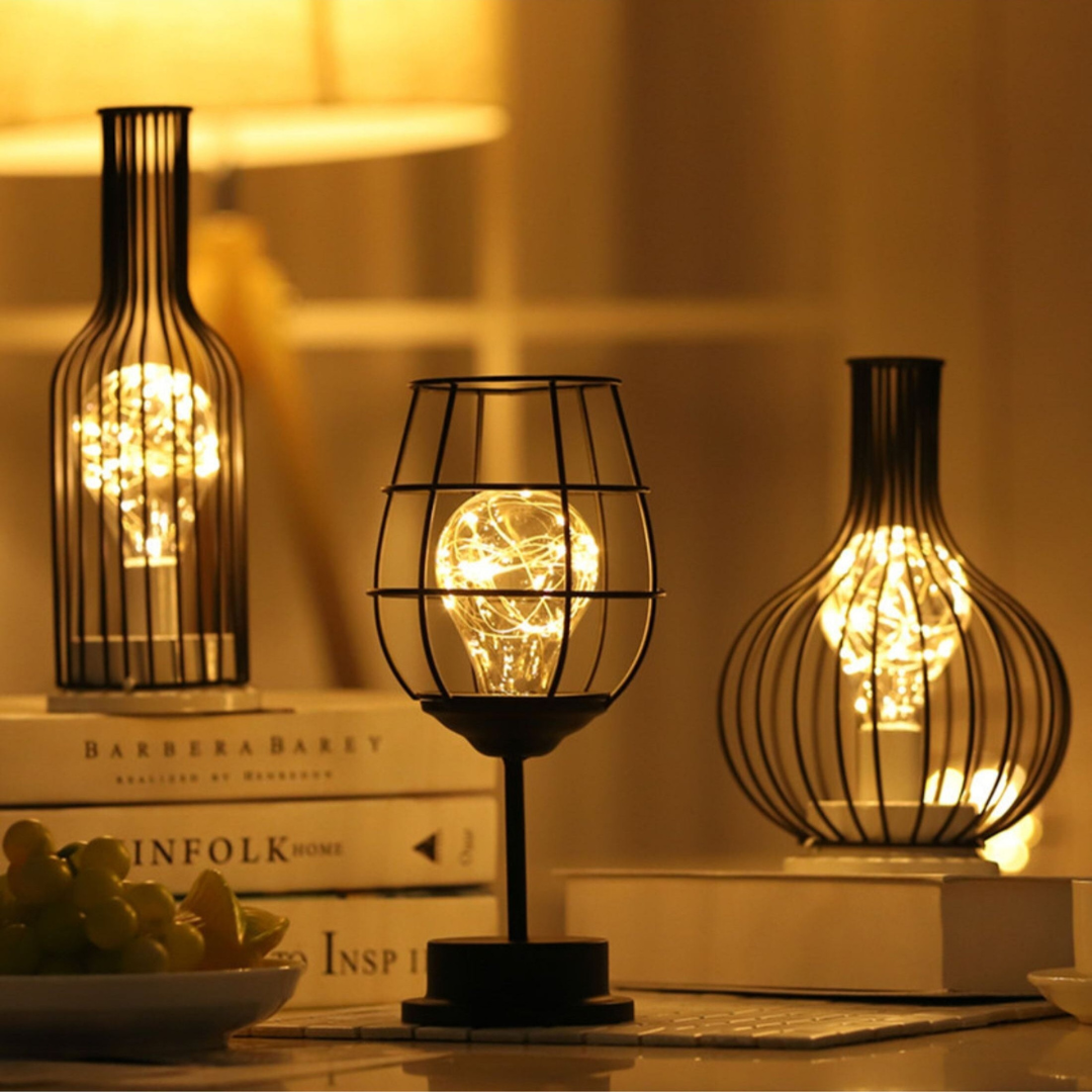 Draadloze led tafellamp van staal - sfeerverlichting zonder snoer voor woonkamer, slaapkamer en tafel