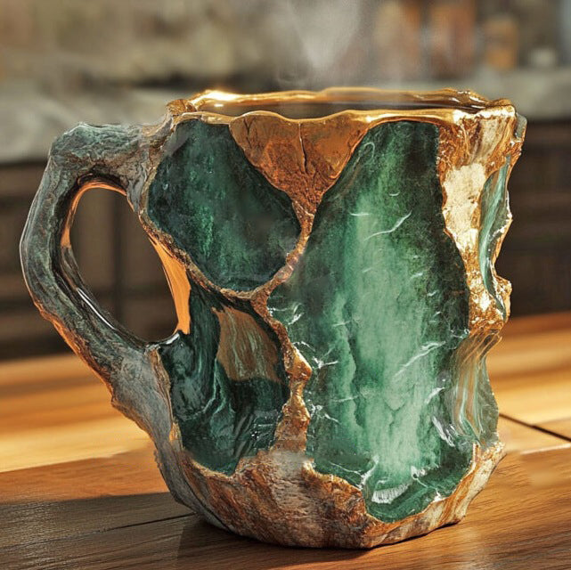 Design Drinkbeker met Kristalstructuur - Luxe Kop voor Koffie, Thee & Koude Dranken
