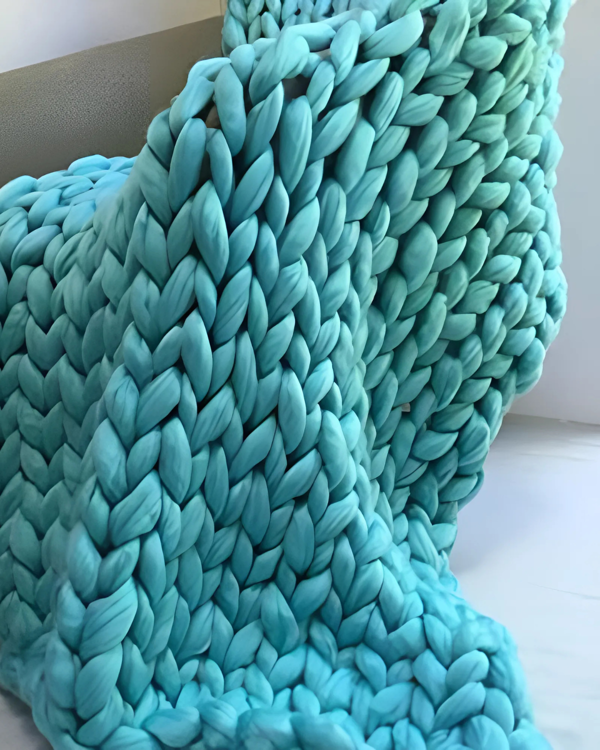 Handgebreid Chunky Plaid - Dik Gebreide Deken in Zachte Chenille voor Bank en Bed