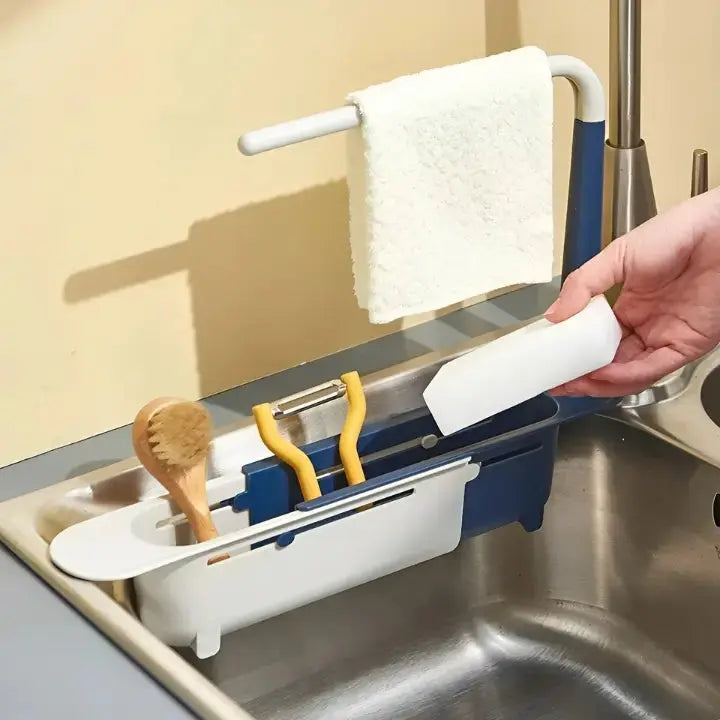 Verstelbare Gootststeunhouder voor Vaatwasser Spons Zeep Organisatie Keuken