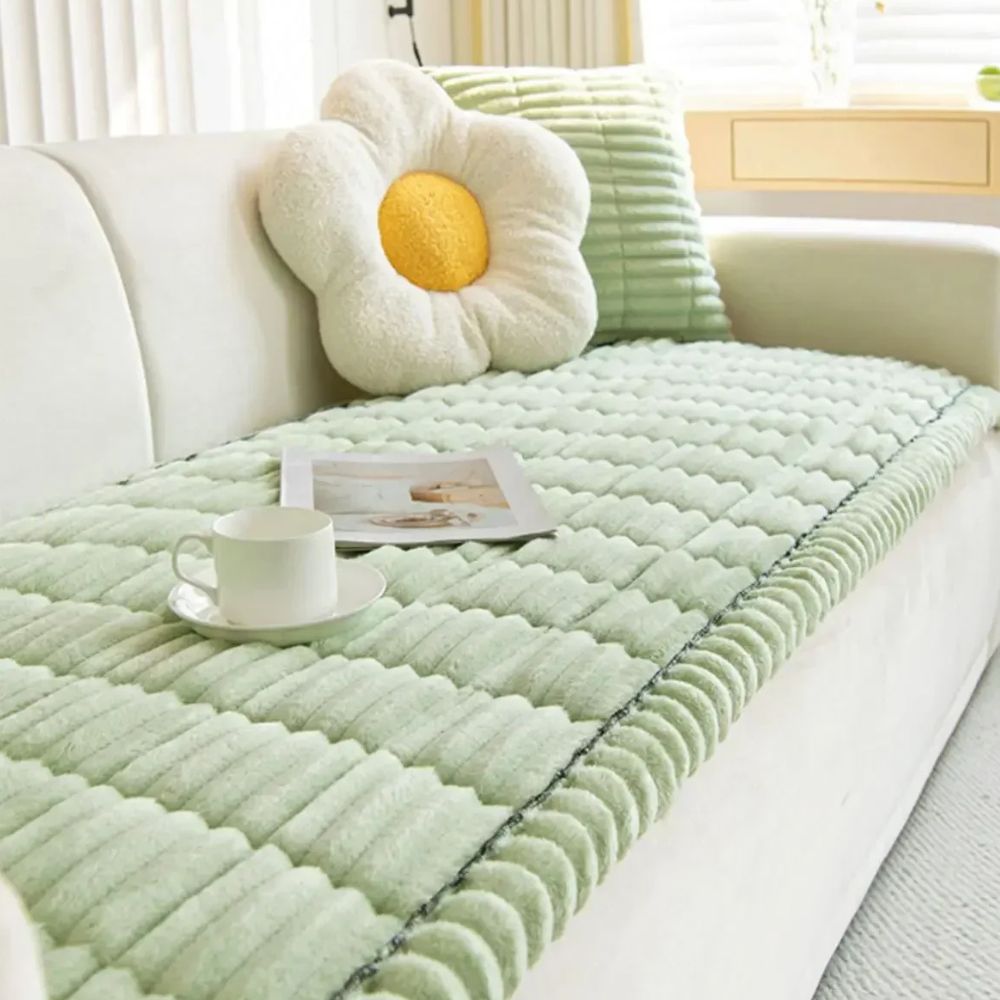 Pluche Bankhoes Polyester Antislip Gestreept Meubelbeschermer Zithoezen Bank Diverse Maten Woonkamer