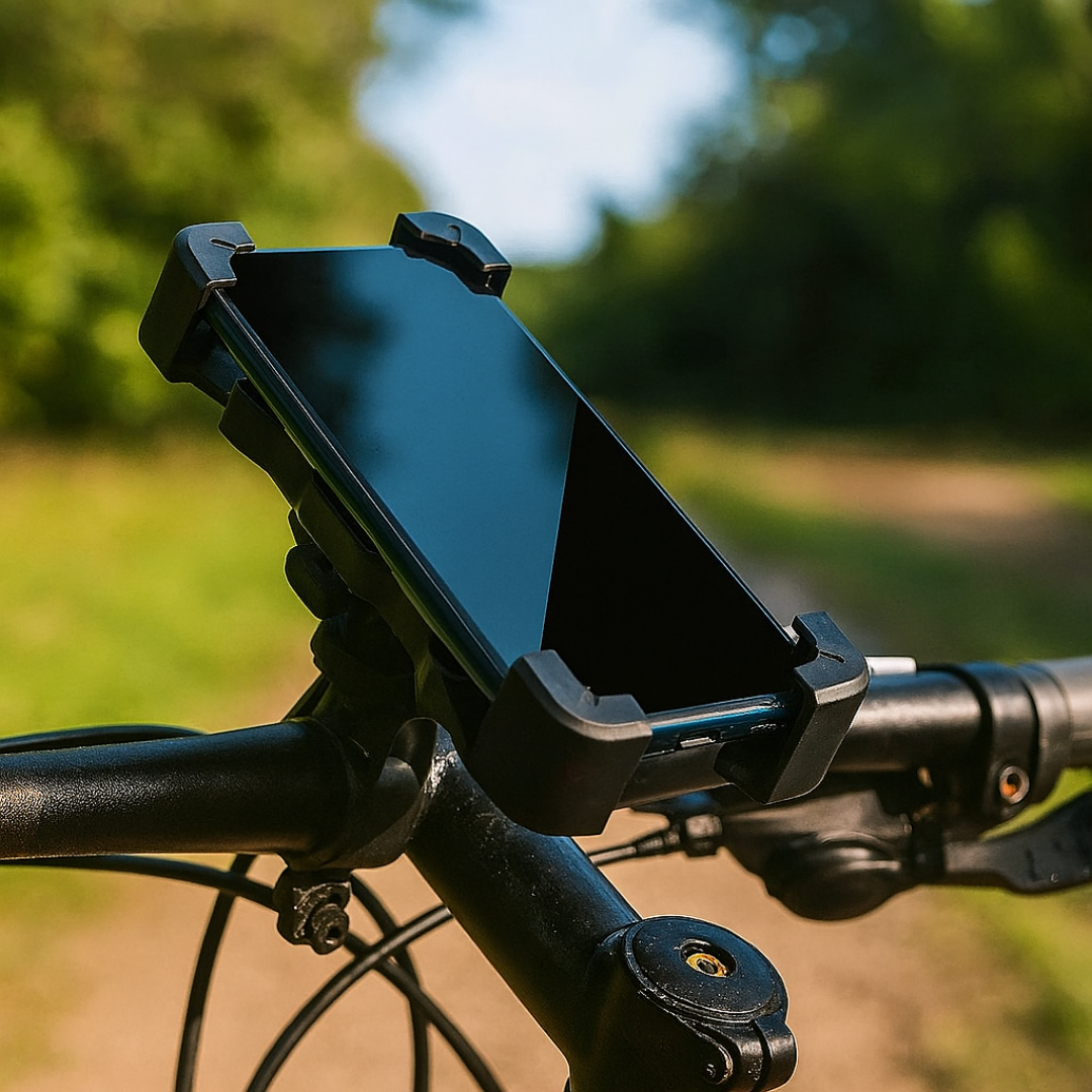 Universele Smartphonehouder Fiets 360° Draaibaar Aluminium Zwart voor Veilige Navigatie tijdens Fietsen