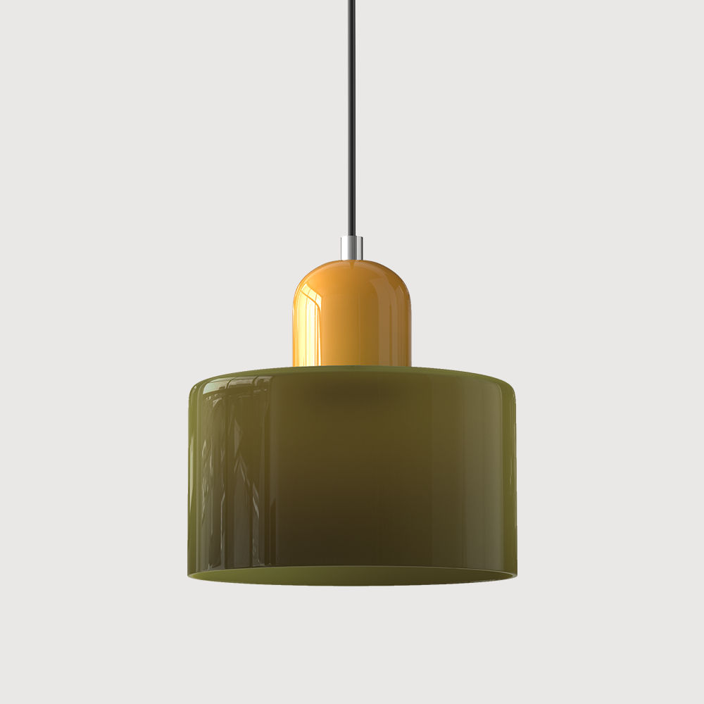 KORA Glazen Hanglamp | Bauhaus-Design Geometrisch Licht | Verstelbaar | E27 | Scandinavisch Interieur Verlichting