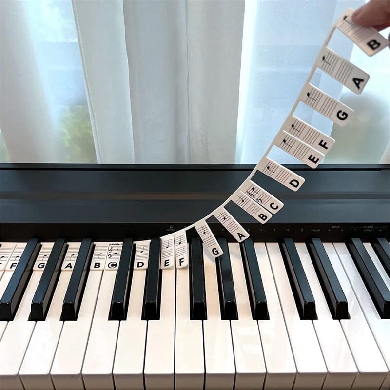 Verwijderbare Piano Toetslabels - Siliconen Nootlabels voor 88 Toetsen - Leerhulp voor Beginners