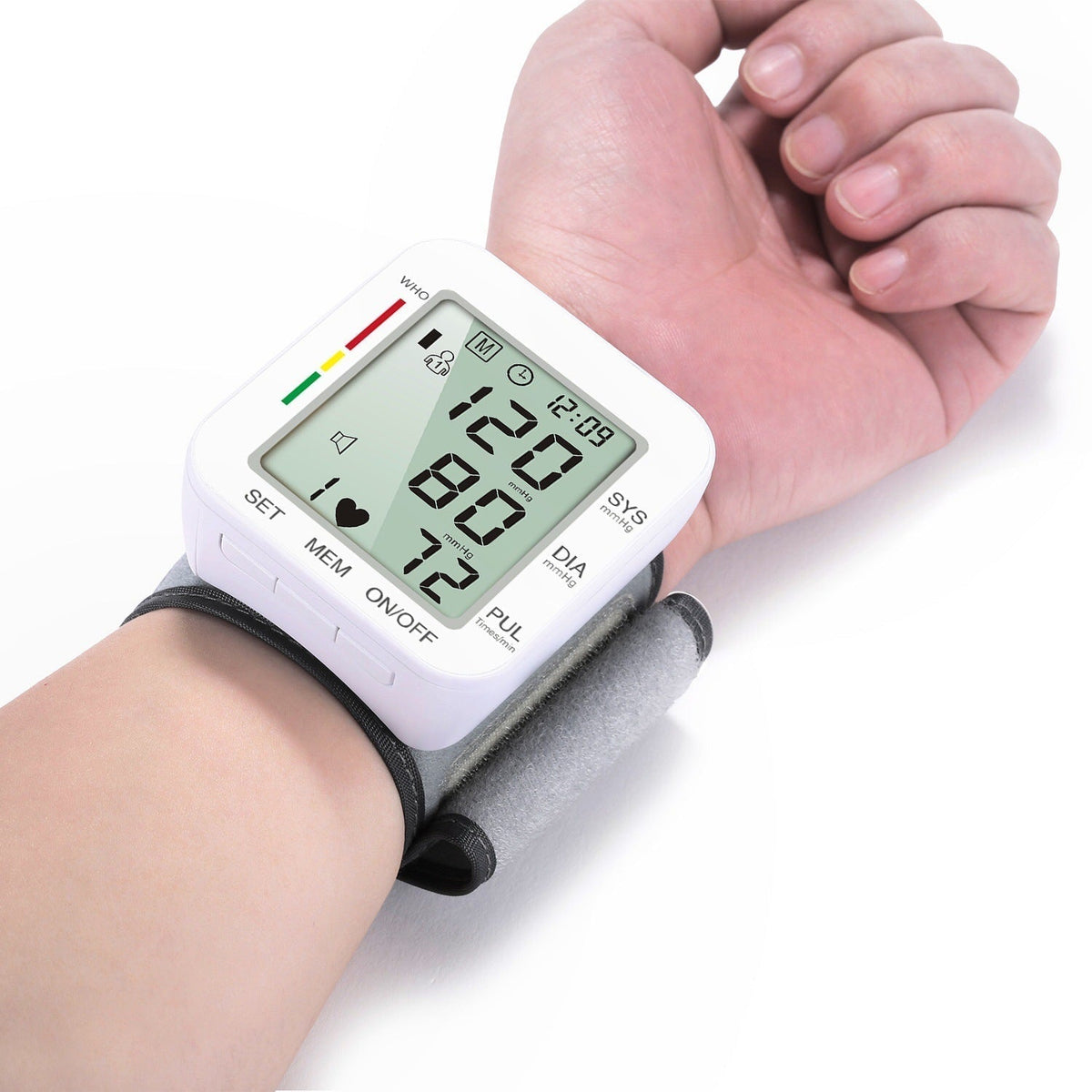 Digitale Polsbloeddrukmeter met LCD-scherm voor Nauwkeurige Thuismeting en Gezondheidsmonitoring Thuis