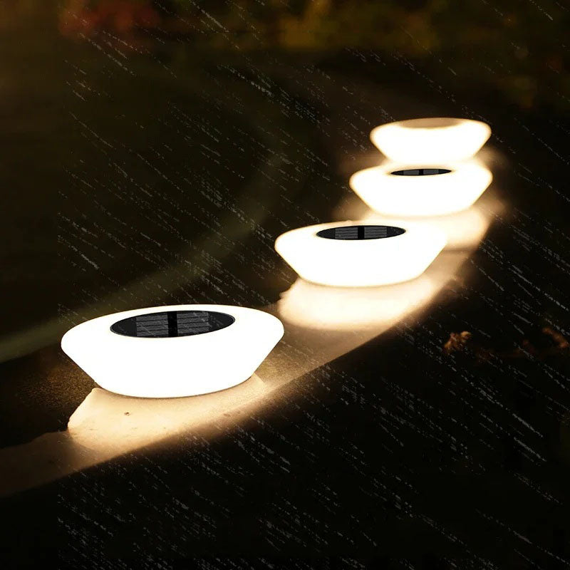 Zonne-energie Tuinverlichting Set van 4 Stuks met Schemersensor Weerbestendig IP65 voor Paden en Opritten