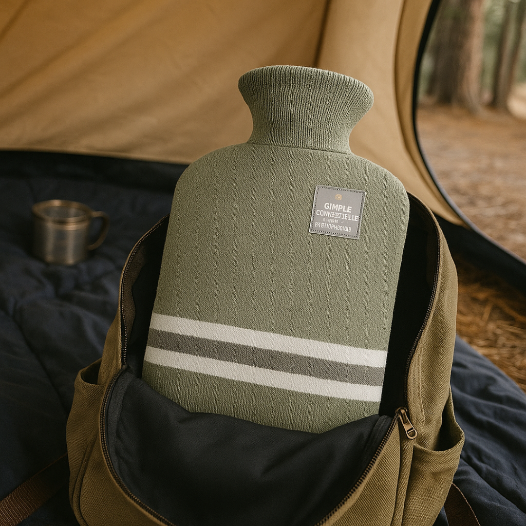 Kruik met Gebreide Hoes 1 Liter Warmtehoudend Comfort voor Koude Winterdagen Ontspanning Thuis Wellness