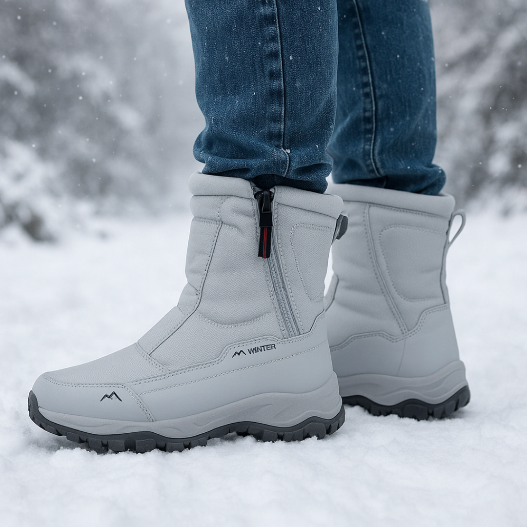 Gevoerde Winterlaarzen Dames Waterdicht Sneeuwlaarzen Antislip Warm Gevoerd Oxford Materiaal Snowboots