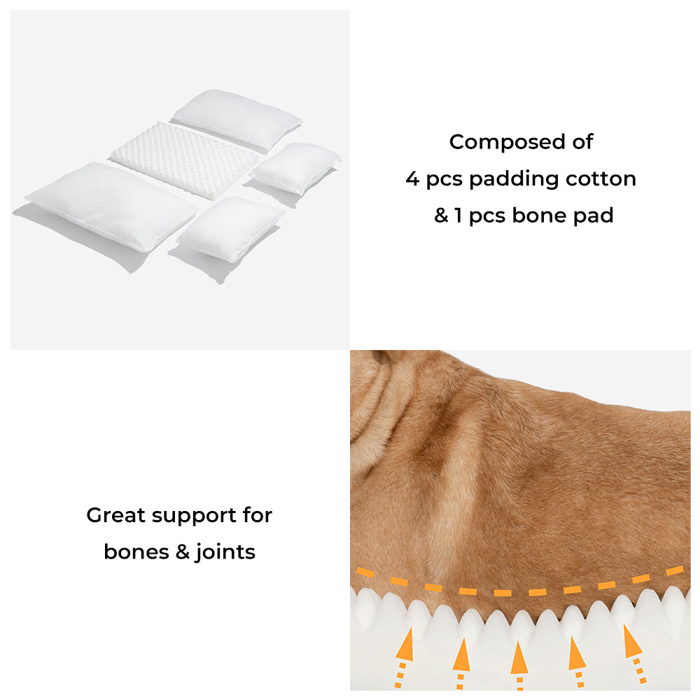 Gestreepte Pluche Hondenbed Tweelaags Kunstlam Warm Afneembaar Beige Roze Zwart M L XL 2XL Huisdier Comfort