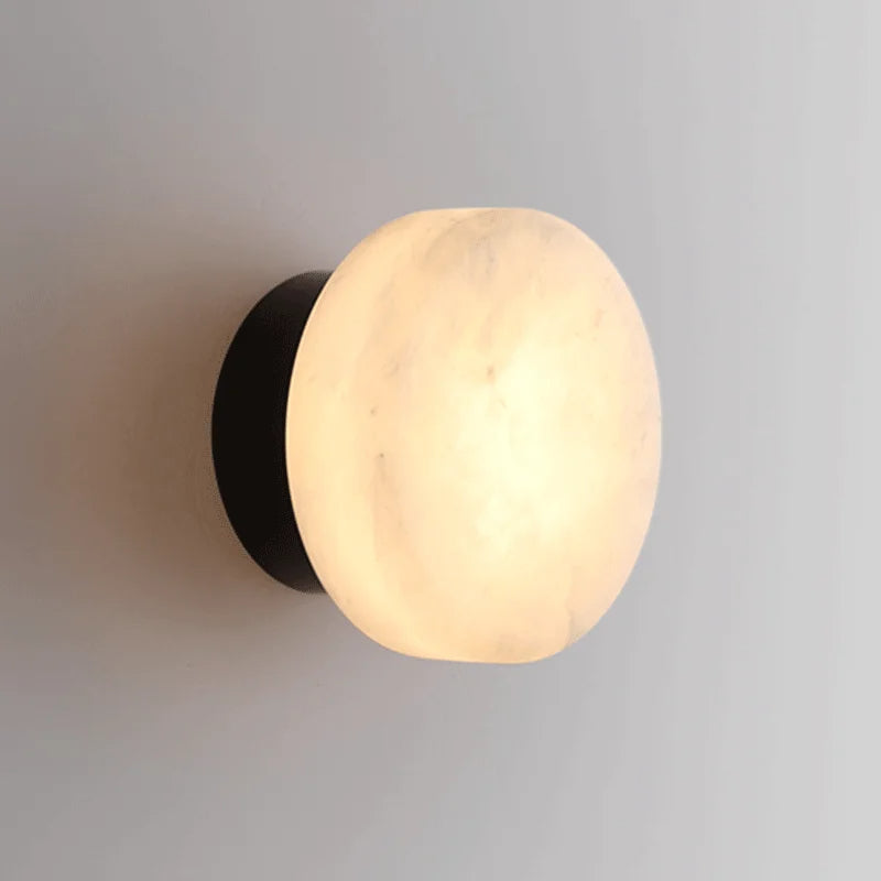 Marmeren Wandverlichting met Scandinavische Elegantie - Premium Natuursteen & Zachte LED