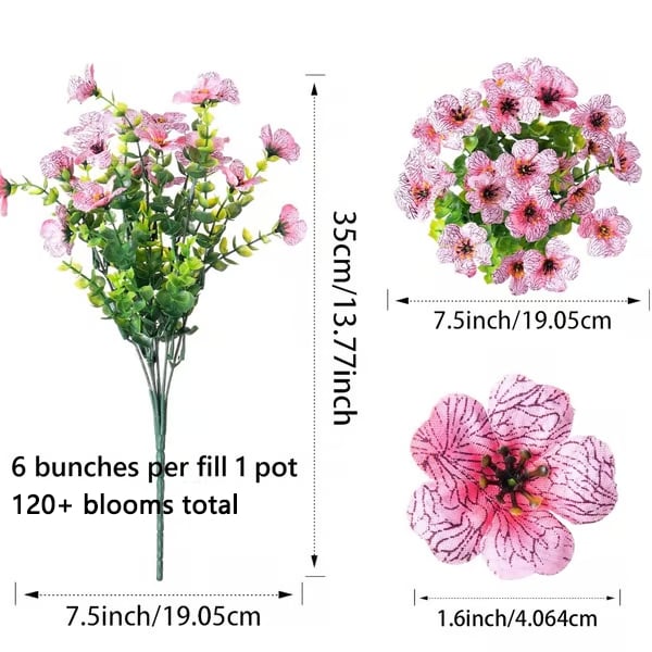 Kunstbloemen 480 Stuks Bulk Kleurvast Onderhoudsvrij Binnen en Buiten