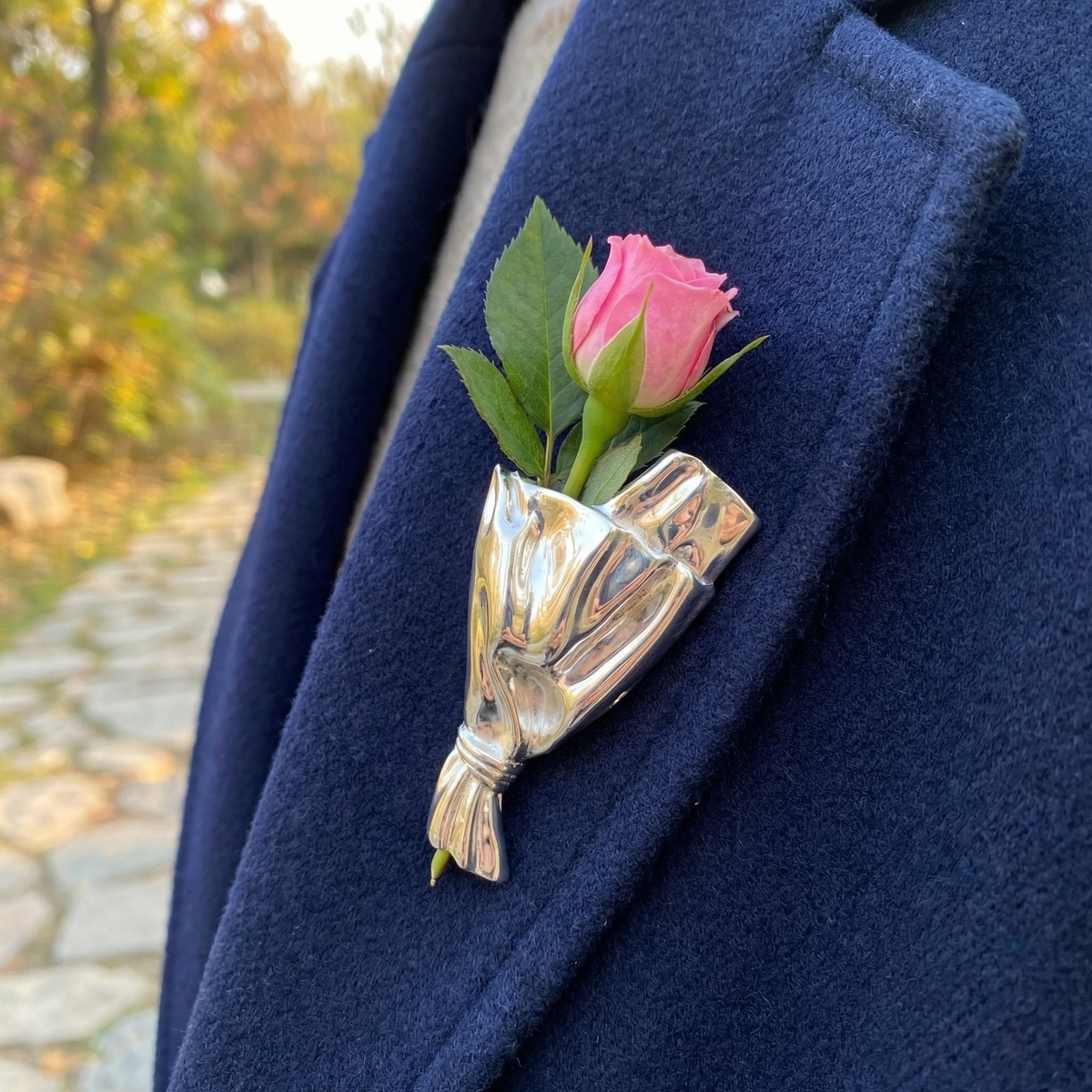 Draagbare Bloemenvaas Broche - Mini Vaasje voor Verse Bloemen