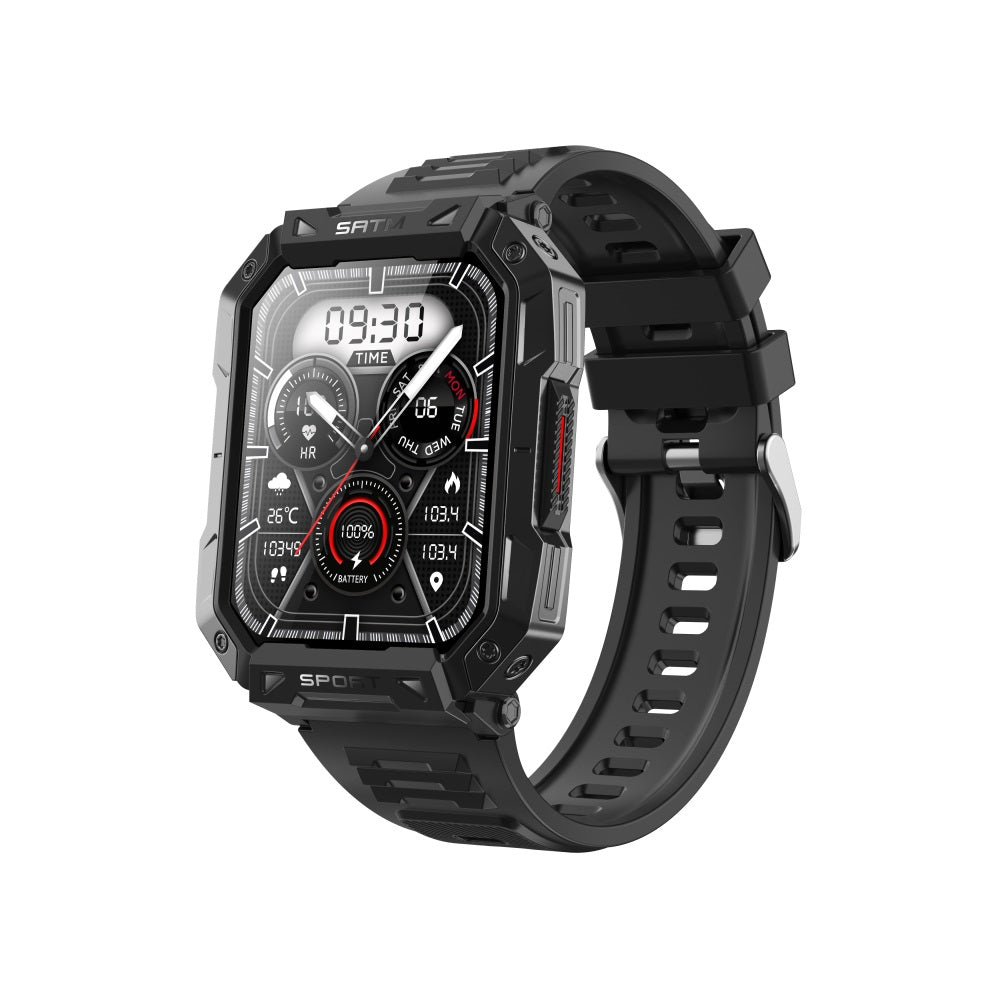 Gezondheidssmartwatch met Hartslagmeter Bloeddrukmeting Zuurstofwaarden Slaapmonitoring Waterdicht Sport