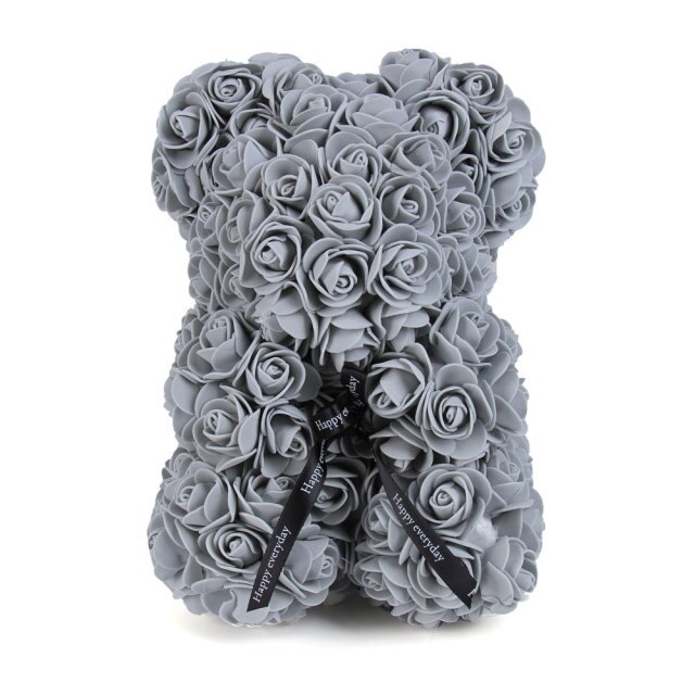 Decoratieve Rozenbeer 25cm Foam Kunstrozen Romantisch Cadeau Teddybeer Interieur Geschenk Meerdere Kleuren