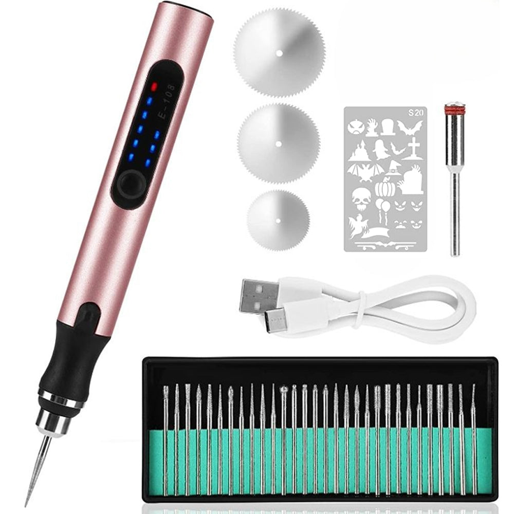 Graveerpen Oplaadbaar USB-C Variabel Toerental Precisiewerk Graveren Hobby Creatief Gereedschap DIY Handwerk