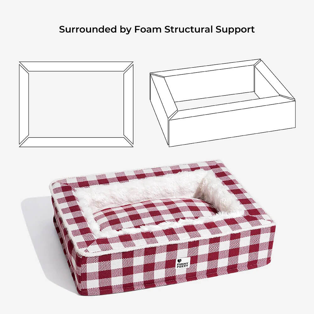 Hondenmand Antistress Tartan Klassiek Design Rustgevend Comfortabel Bed voor Huisdieren Honden Katten