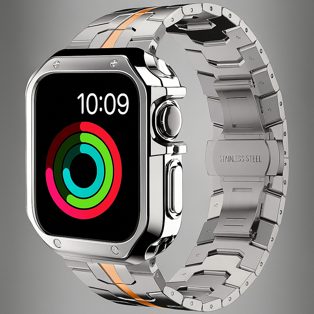 Titanium Horloge Beschermset Smartwatch Band Case 42mm 46mm 49mm Sportbandje Metalen Schakel Armband