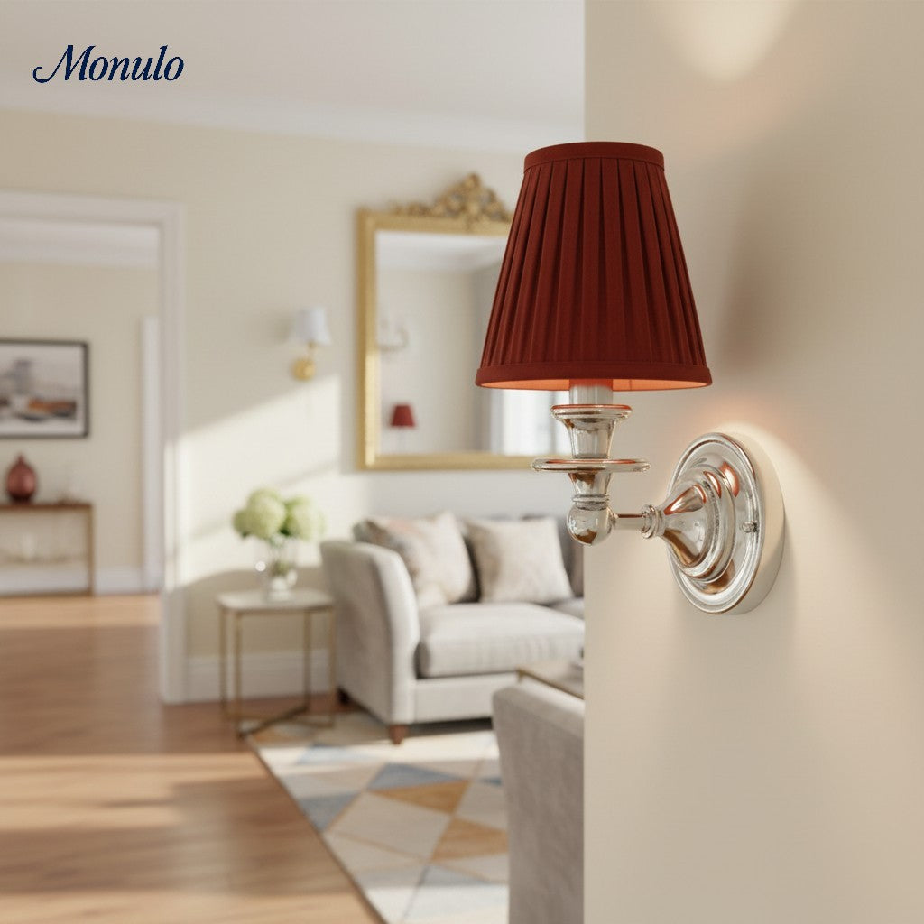 Wandlamp met stoffen kap en zwanenhalsarm - smeedijzeren armatuur met verstelbare leeslamp