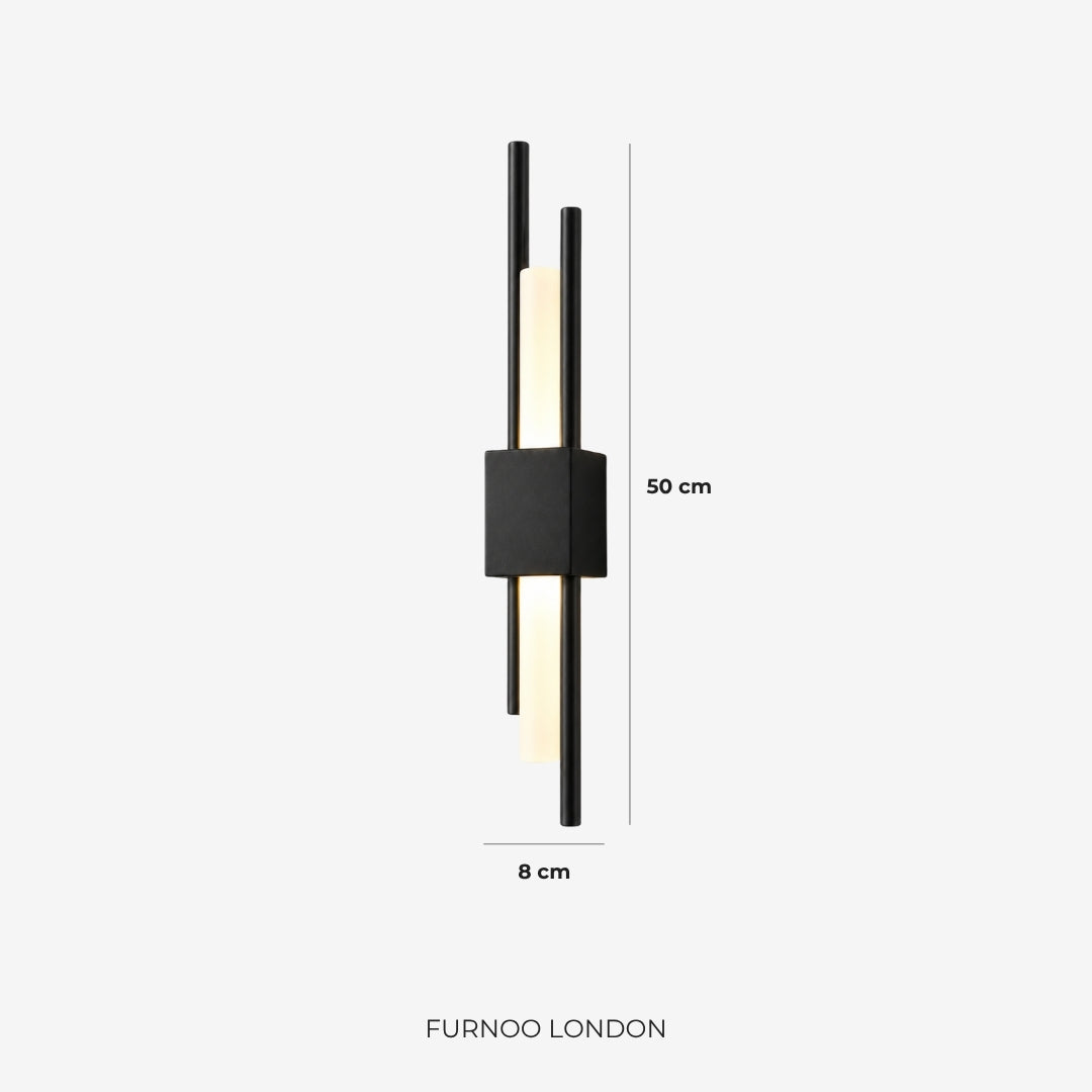 Scandinavische Minimalistische Wandlamp - Modern Verticaal Design met Gerichte LED-Verlichting - Zwart Goud