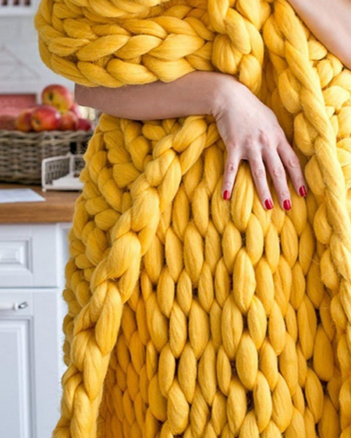 Handgebreid Chunky Plaid - Dik Gebreide Deken in Zachte Chenille voor Bank en Bed