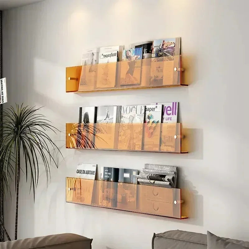 Platenrek Wand Zwevend PVC 40 50 80 cm Transparant LP Vinyl Display Muurmontage Modern
