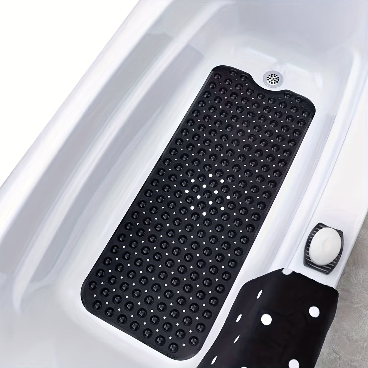 Antislip Badmat XL voor Douche en Bad - Extra Lange Veiligheidsbadmat met Zuignappen