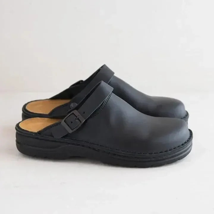 Comfortabele Houten Clogs voor Heren - Casual Schoeisel met Stevige Zool