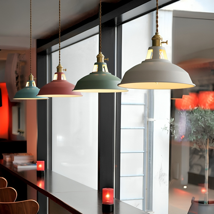 Retro Metalen Hanglamp 1-Lichts voor Eetkamer en Restaurant - Industriële Stijl Verlichting met Verstelbare Ketting