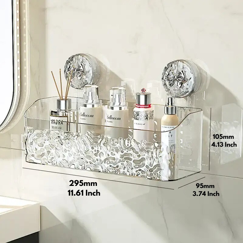 Badkamer Wandrekje met Zuignappen Boorvrij Monteren Doucherekje Shampoo Houder Douche Organizer Opbergrek