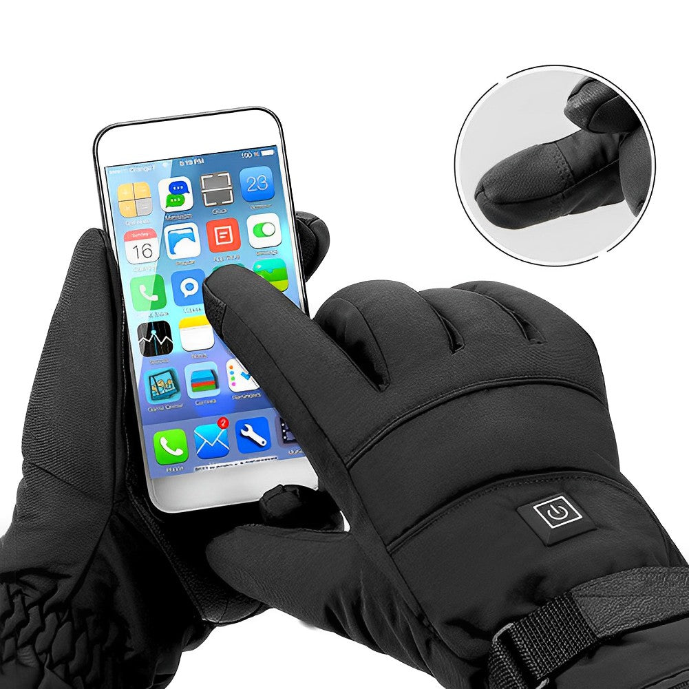 Verwarmde Handschoenen met 3 Warmtestanden Oplaadbaar USB Winterhandschoenen Waterdicht Unisex Skiën