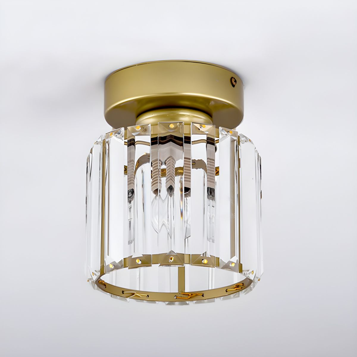 Kilon plafondlamp kristal kubus messing plafond hal woonkamer slaapkamer moderne verlichting compact