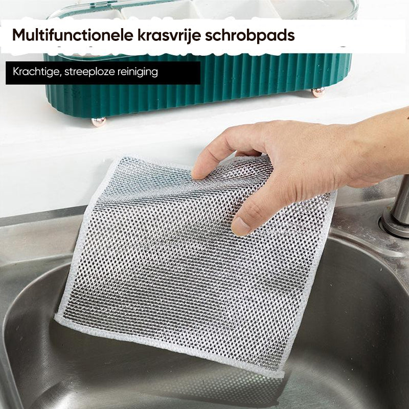 Draadafwasdoek Metaal - Krasvrij Schoonmaken van Pannen, Fornuis & Servies | Herbruikbaar & Duurzaam