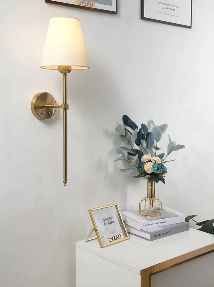 Draadloze LED Wandlamp Oplaadbaar met Afstandsbediening 57cm Metaal Zwart Goud Timer Dimbaar Sfeerlicht