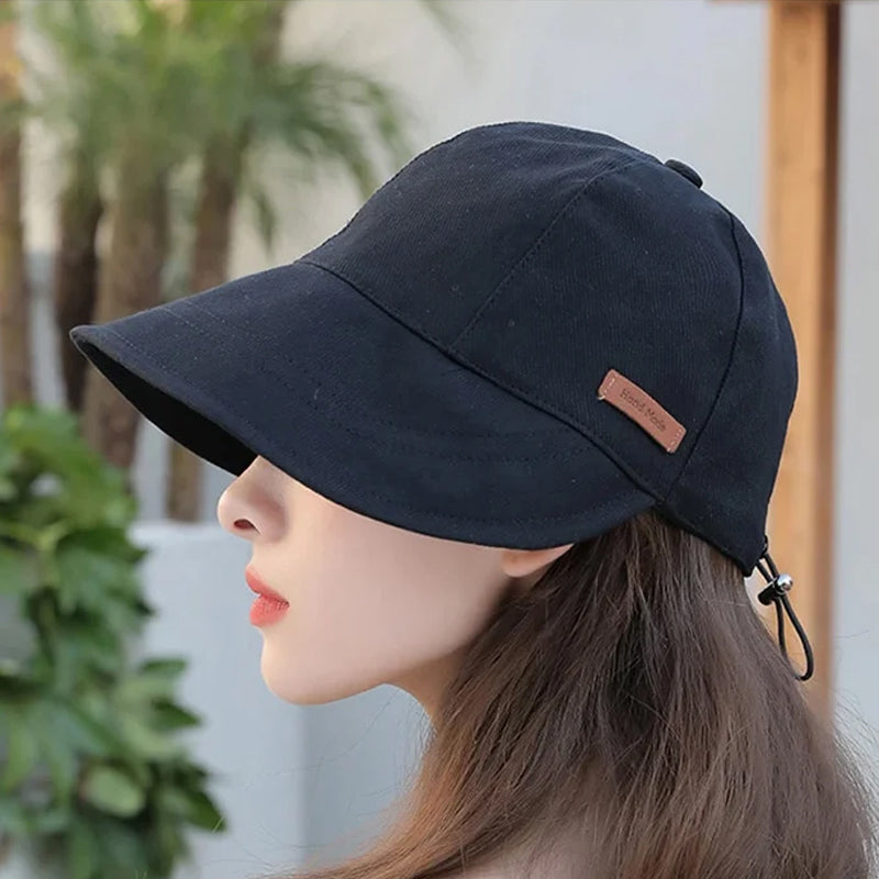 Opvouwbare Zonnehoed met UV-Bescherming voor Dames - Ademend & Verstelbaar - Beige, Zwart, Khaki