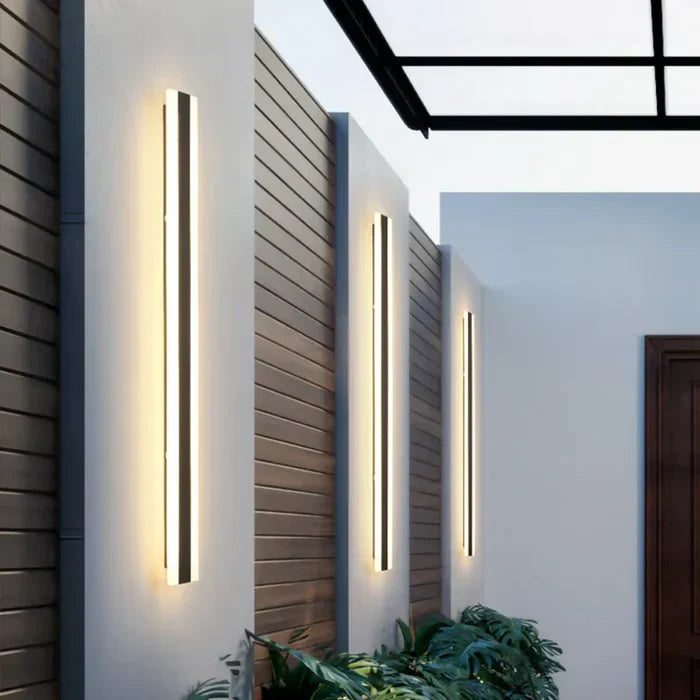 Waterdichte Buitenwandlamp Metaal Acryl Zwart Warm Wit Koud Wit LED Tuinverlichting Gevellamp Buiten