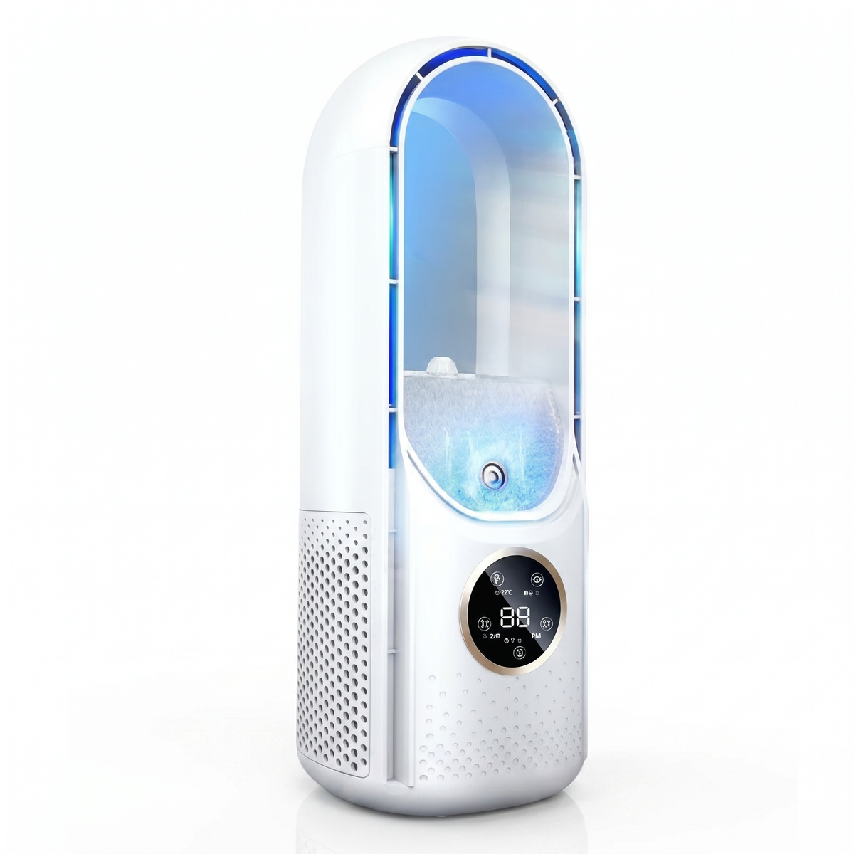 Draagbare Stil Aircooler zonder Bladeren USB - Compacte Tafelventilator voor Thuis & Kantoor - 6 Snelheden - Watertank 100ml