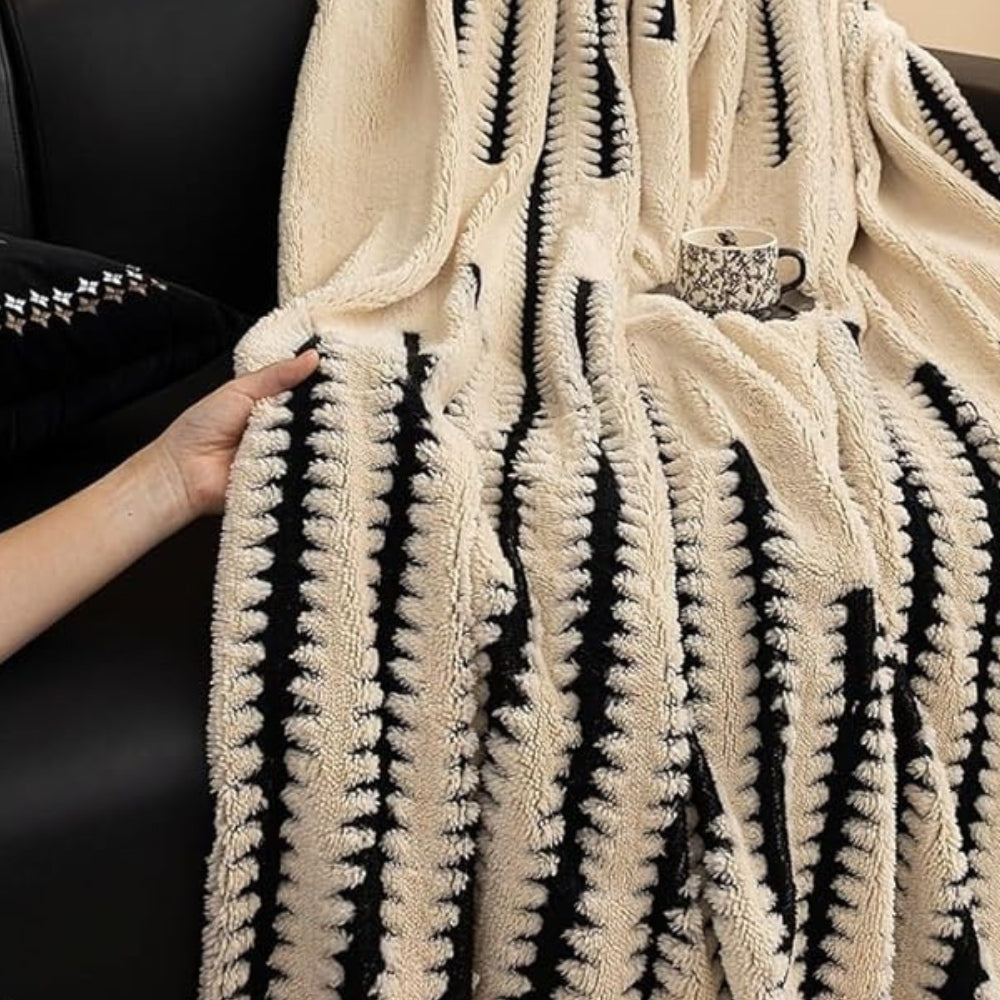 Gevoerde Bankhoes met Getufte Structuur - Zachte Velours Sofahoes met Antislip Achterkant | Warme Bankovertrek voor Winter