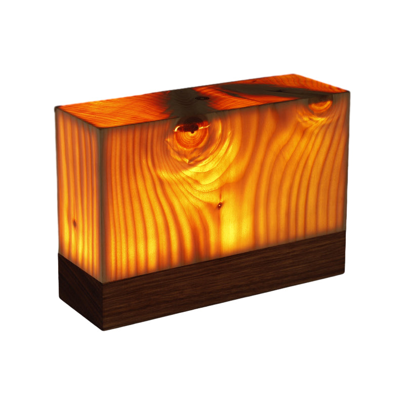 LED Tafellamp Oplaadbaar Touch Dimbaar Houtlook Sfeerlamp Slaapkamer Bureau Draadloos Warm Licht Nachtlampje