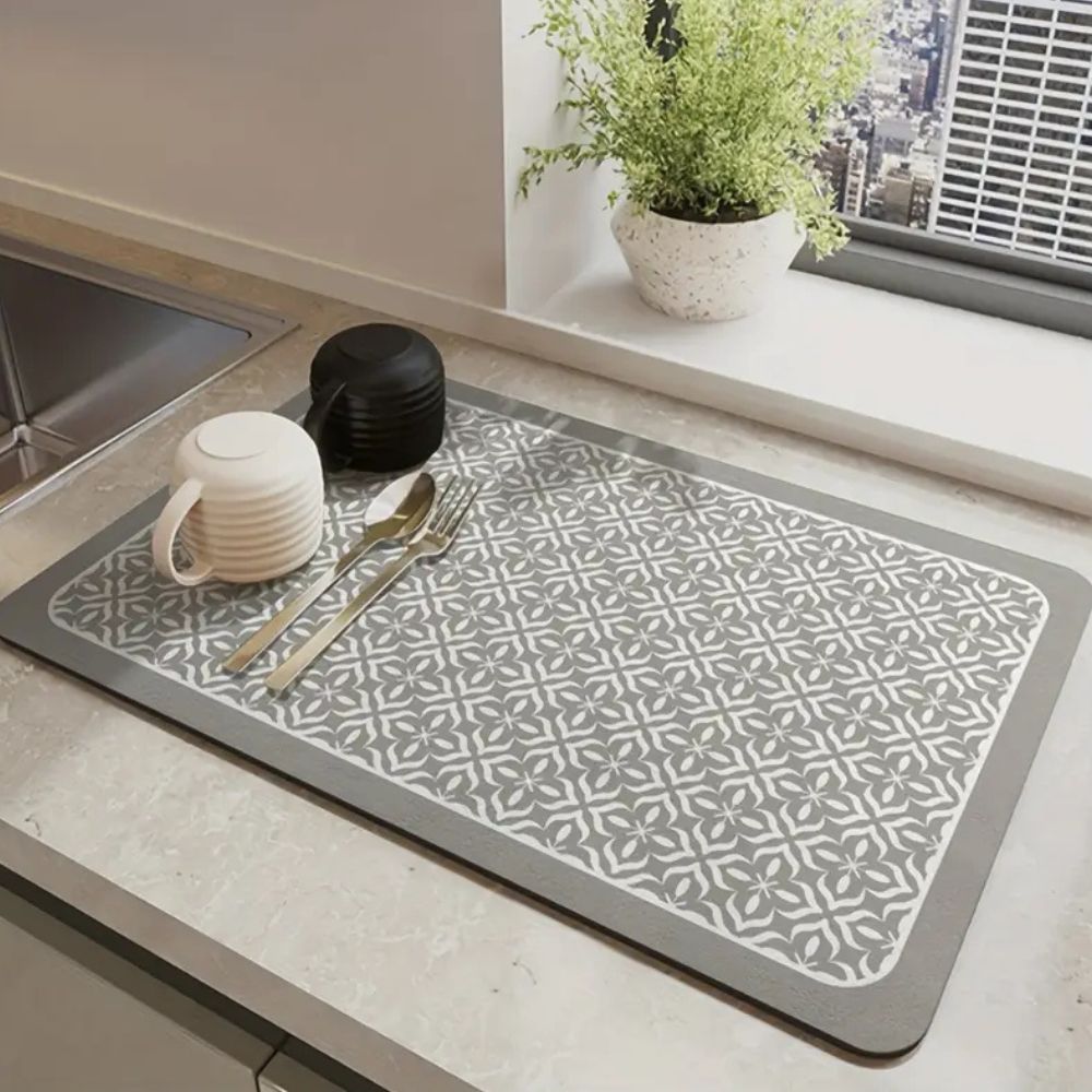 Siliconen Afdruipmat voor Keuken - Mandala Patroon - Beschermt Aanrecht - Sneldrogend - 12"x16" 16"x20" 20"x24"