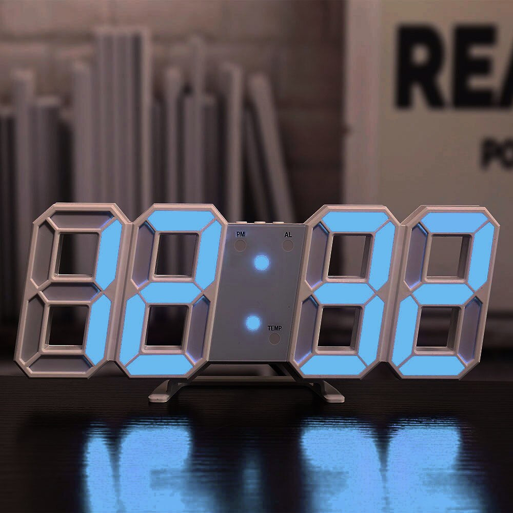 Digitale Wandklok met Temperatuurweergave en Alarm - LED-Display met Automatische Helderheidsaanpassing